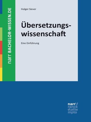 cover image of Übersetzungswissenschaft